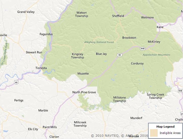 Forest County Pennsylvania USDA Eligibility